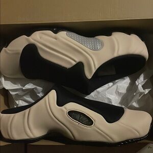 Men's Cream and Black Athletic Shoes